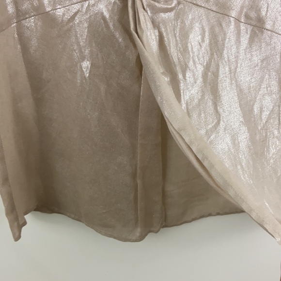 Zara Basic Metallic Front Knot Top - Picture 10 of 10